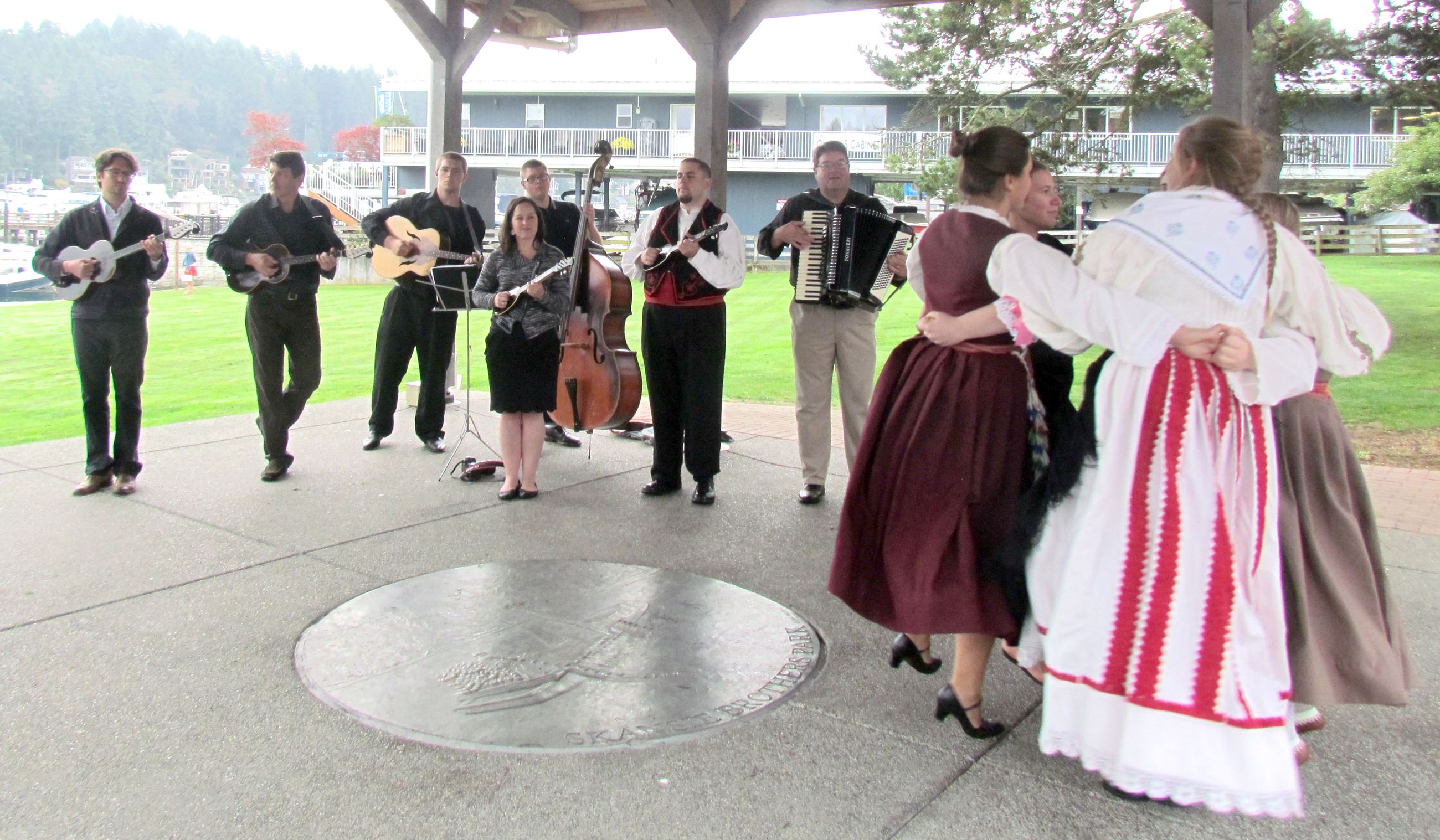 Band members and Individuals Dance in Croatian Attire